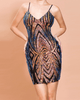 Colorful Sequins Geometric Mini Cocktail Dress