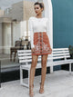 Got Flower High Waist Skirt - Red