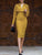 Ribbon High Waist Mermaid Dresse - Yellow