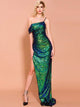 Sara Avocado Green Irregular Cocktail Dress