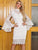 High Neck Bell-Sleeve White Lace Dress MISS ORD 