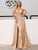 Gold Prom Sequined Backless Elegant Maxi Dress MISS ORD 