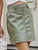 Mia Casual Leather Pencil Skirt - Pink/Green