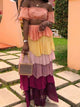 Multicolor Pleated Two Piece Dresses