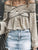 Sexy Off Shoulder Leopard Shirt - Beige