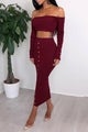 Off Shoulder Bodycon Crop - Multicolor