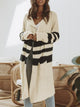 Folding Vintage Striped Cardigan - Ivory