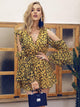 Rosie High Waist Play Suits - Leopard Prints