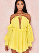 Sexy Backless Cross Neckline Mini Dress