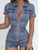 Maisa Men's Enemy All-In-One Jean Suit - Blue