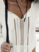 Hollow Out Lace Blouse Shirts - White
