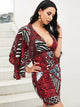Masa The Hottest Elegant Dress - Red Print