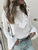 Cotton Blouse Embroidery Tops - White