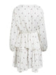 Elegant High Waist Mini Dress - White