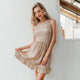 Women's Sexy Vest Shiny Party A-line High Waist Ruffled Summer Chic Club Short Dress