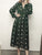 Lexie Elegant Polka Dot Dress - Army Green