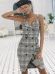 Look & Feel Ten Years Younger Strap Dress - Plaid