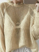 Think Of You Tassel Hollow Out Sweaters - Multicolor