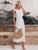 Lana Cotton Linen Ruffle Embroidered Dress - White