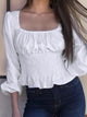 You're So Beautiful High Waist Blouse - White