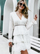 Just Off An Ocean Ride Embroidery Dress - White