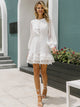 Rose Chiffon Dress - White