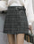 The Classic Asymmetrical Mini Skirt - Blue/Khaki