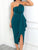 Strapless Irregular Midi Blue Dress MISS ORD 