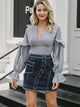 Perfect Match Patchwork Jeans Skirt - Blue