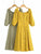 Neck To Legs Long Dress - Army Green/Yellow