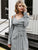 Shhh V-neck Plaid Sash Belt Dress - Multicolored