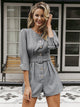 Maya Buttons Blazer Suit - Grey