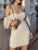 Elsie I'm In Love Shoulder-less Dress - Beige
