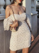 Elsie I'm In Love Shoulder-less Dress - Beige