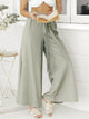 Maria Solid High Waist Casual Wide Leg Pants - Multicolor