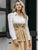 Looking Special Almost Like Two Pieces Dress - Khaiki