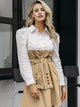Looking Special Almost Like Two Pieces Dress - Khaiki