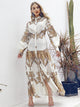 Paisley Print Boho Maxi Dresse  - White