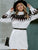 Tribal Queen Pullover Sweater - White