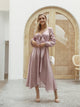 Ready For The Big Day Satin Dress - Pink