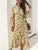 Boho Print Long Maxi Dress - Yellow