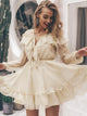 Celebrate Ruffle Dress - Champagne