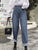 Long Legs High Waist Denim Jeans - Dark Blue