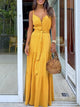 Everyone Will Love Me Strap Long Dress - Yellow