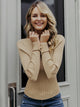 Knitted Long Slim Sweater - Yellow/Khaki