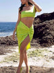 Fluorescent Green Sexy Two-Piece Dress