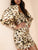 Yes Leopard Print Square Neck Mini Dress - Yellow