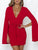 Bodycon Slit Sleeve Dresses - Red