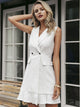 Counting The Day Blazer Dress - White