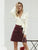 Dive In Love Corduroy Skirts - Burgundy